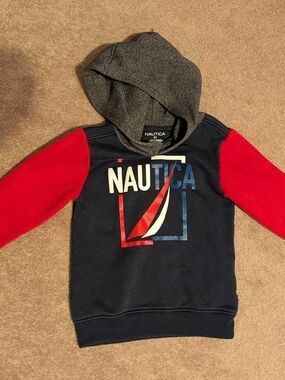 Nautica Boys' Navy & Red Hooded Sweatshirt